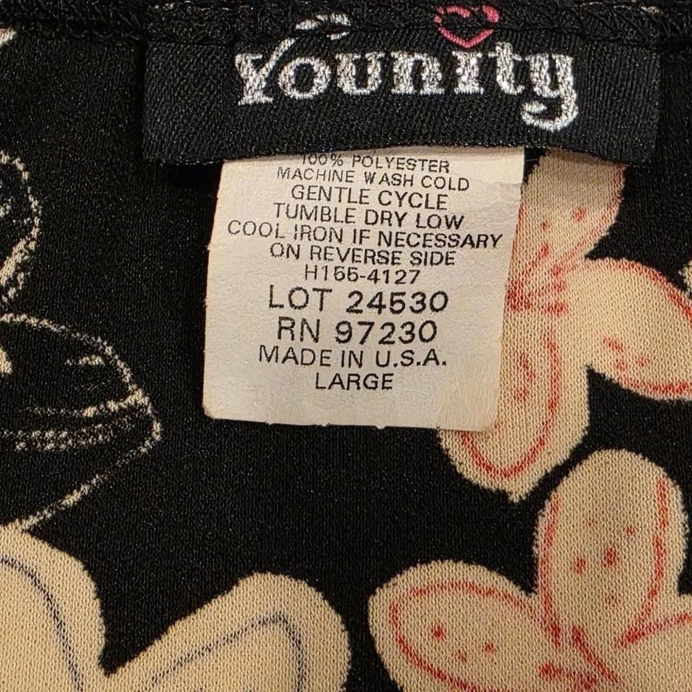Vintage Younity Black and Red Floral Skirt - Picture 3 of 6